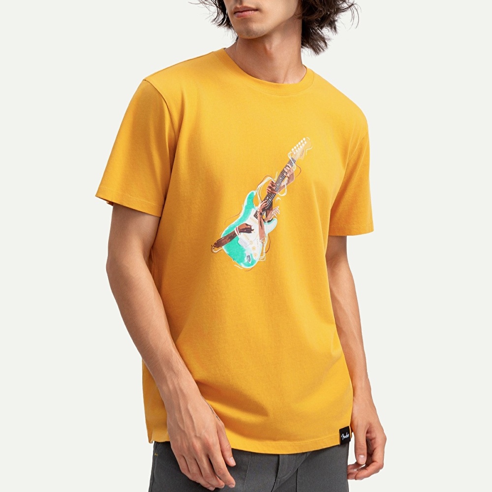 KAFT X FENDER X ZUHAL Riff Hands - Sulphur - Tasarım T-Shirt